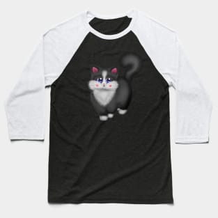 Lovely Black Cat Baseball T-Shirt